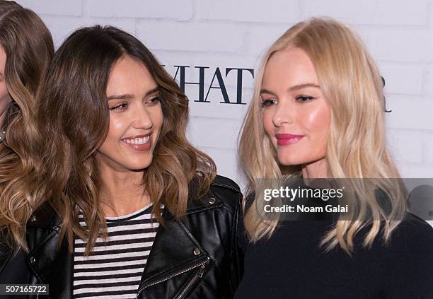 Jessica Alba and Kate Bosworth attend Target x Who What Wear launch party at ArtBeam on January 27, 2016 in New York City.