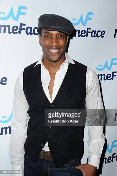 Model Patrick Hazlewood attends the NameFace.com launch at No. 8 on January 27, 2016 in New York City.