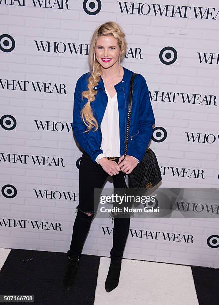 Amber Fillerup attends Target x Who What Wear launch party at ArtBeam on January 27, 2016 in New York City.