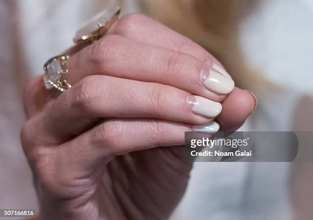 Actress Jaime King, nail detail, attends Target x Who What Wear launch party at ArtBeam on January 27, 2016 in New York City.