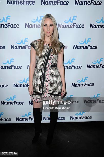 Elizabeth Kurpis attends the NameFace.com launch at No. 8 on January 27, 2016 in New York City.