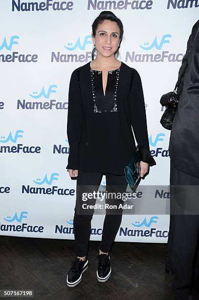 Anahita Moussavian attends the NameFace.com launch at No. 8 on January 27, 2016 in New York City.