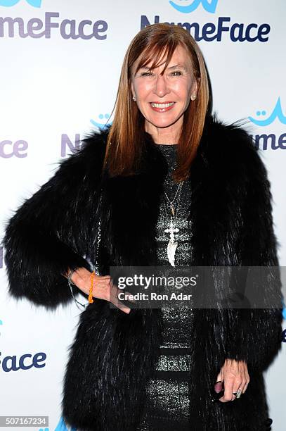 Designer Nicole Miller attend the NameFace.com launch at No. 8 on January 27, 2016 in New York City.