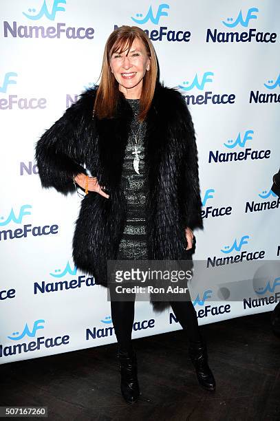 Designer Nicole Miller attend the NameFace.com launch at No. 8 on January 27, 2016 in New York City.