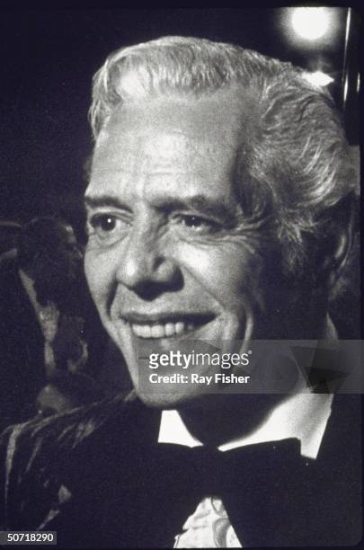 Actor Desi Arnaz at the opening of his daughter Lucie's show Mack and Mabel.