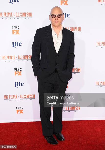 Actor Evan Handler attends the premiere of "American Crime Story - The People V. O.J. Simpson" at Westwood Village Theatre on January 27, 2016 in...