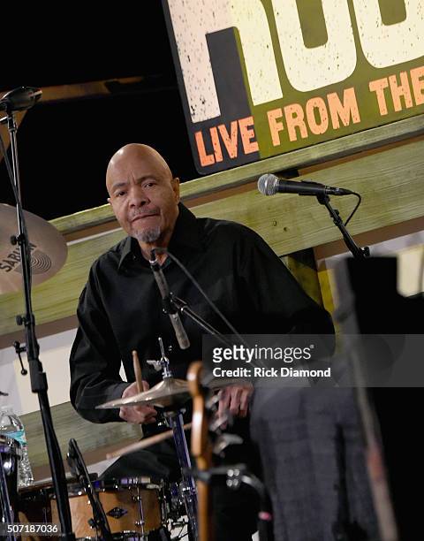 Recording Artist Chester Thompson of Chester Thompson Trio performs in Liberty Hall at The Factory on January 27, 2016 in Franklin, Tennessee.
