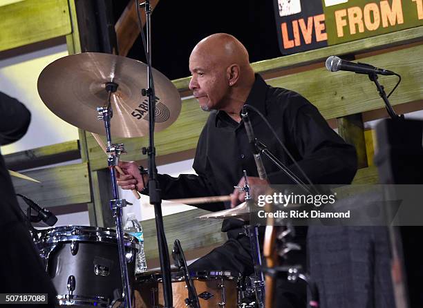 Recording Artist Chester Thompson of Chester Thompson Trio performs in Liberty Hall at The Factory on January 27, 2016 in Franklin, Tennessee.