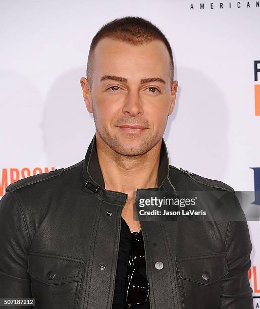 Actor Joey Lawrence attends the premiere of "American Crime Story - The People V. O.J. Simpson" at Westwood Village Theatre on January 27, 2016 in...