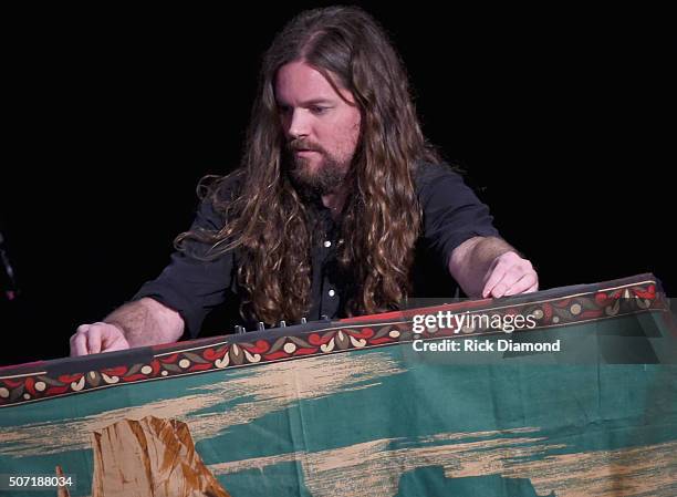 Brandon Still of Blackberry Smoke performs in Liberty Hall at The Factory on January 27, 2016 in Franklin, Tennessee.