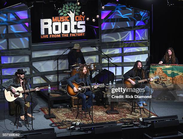 Blackberry Smoke performs in Liberty Hall at The Factory on January 27, 2016 in Franklin, Tennessee.