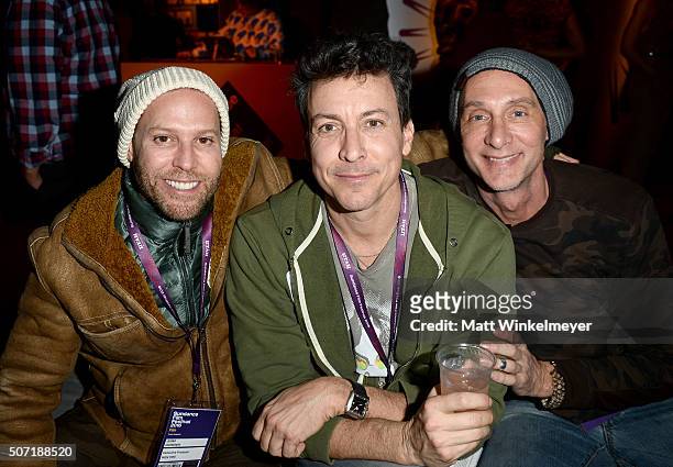 Julian Goldstein, Director Will Allen and Brian Mahan attends the New Frontier Party For Filmmakers during the 2016 Sundance Film Festival at New...