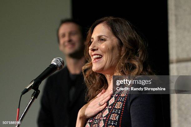 Trevor Groth and producer Kahane Cooperman attends the premiere screening event for Amazon Original Series "The New Yorker Presents" at Sundance Film...