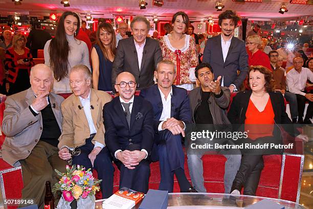 Lina Elarabi, Samia Sassi, Michel Drucker, Virginie Hocq, Arnaud Tsamere, Main Guest of the show Actor Michel Bouquet, Jean Piat, Fatsah Bouyahmed,...