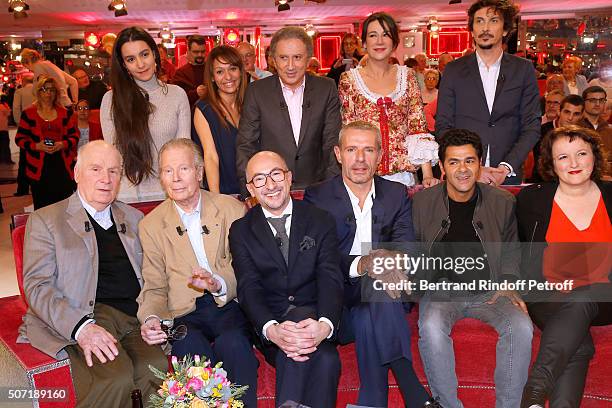 Lina Elarabi, Samia Sassi, Michel Drucker, Virginie Hocq, Arnaud Tsamere, Main Guest of the show Actor Michel Bouquet, Jean Piat, Fatsah Bouyahmed,...