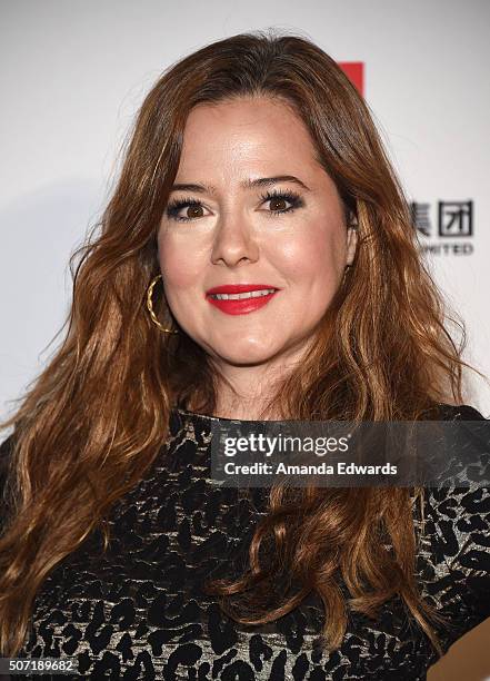 Actress Marieh Delfino arrives at the LA Art Show and Los Angeles Fine Art Show's 2016 Opening Night Premiere Party benefiting St. Jude Children's...