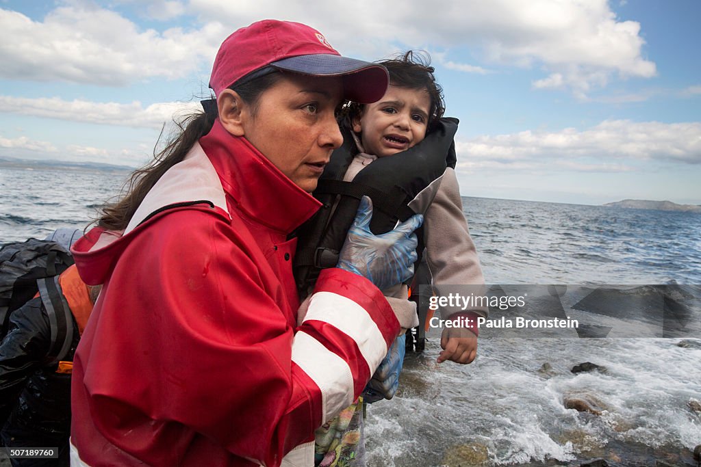 Greek Island Of Lesbos Continues To Receive
Migrants Fleeing Their Countries