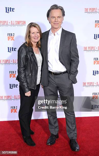 Actor Bruce Greenwood and wife Susan Devlin attend the premiere of 'FX's 'American Crime Story - The People v. O.J. Simpson' at the Westwood Village...