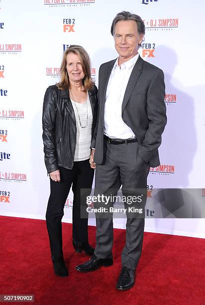 Actor Bruce Greenwood and wife Susan Devlin attend the premiere of 'FX's 'American Crime Story - The People v. O.J. Simpson' at the Westwood Village...