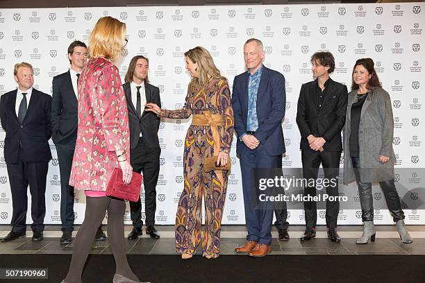 Anders Baasmo, Pal Sverre Hagen, Janneke Staarink, Reinout Scholten van Aschat, Queen Maxima of The Netherlands wearing an Etro jumpsuit, Bero Beyer,...