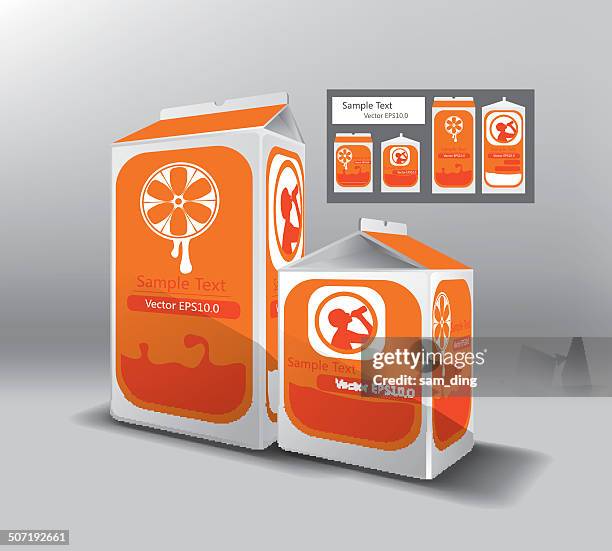 milk - juice box stock illustrations