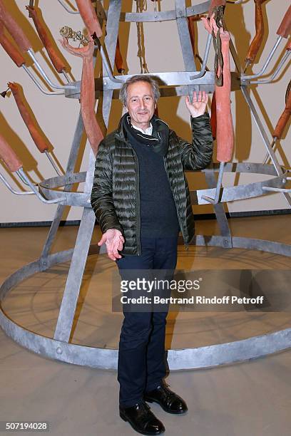 Director of the Centre Pompidou Museum of Modern Art Bernard Blistene attends the "Bentu" Exhibition at the Louis Vuitton Foundation, Co-organized...