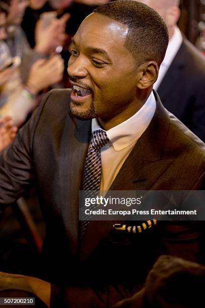 Will Smith attends 'La Verdad Duele' premiere on January 27, 2016 in Madrid, Spain.