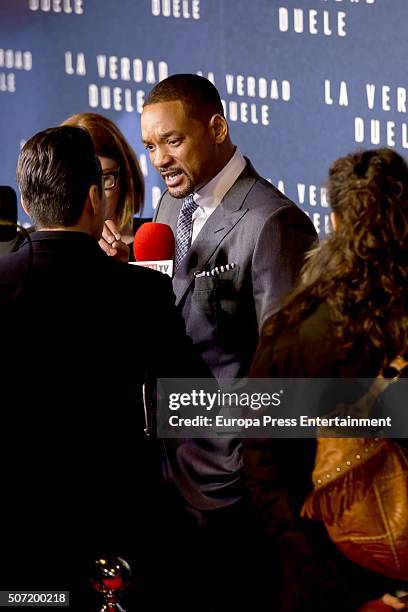 Will Smith attends 'La Verdad Duele' premiere on January 27, 2016 in Madrid, Spain.