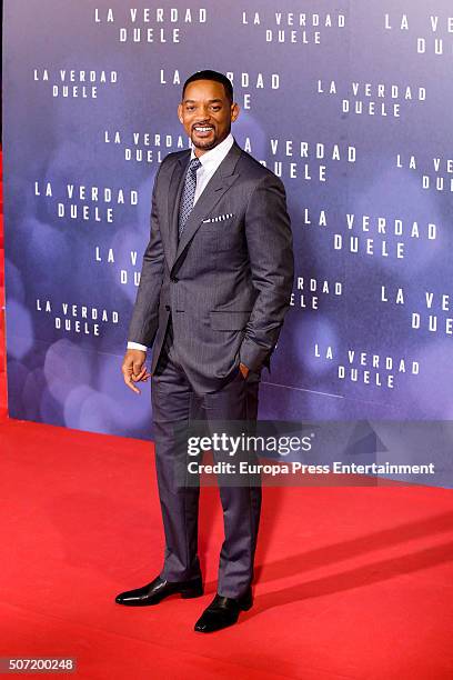 Will Smith attends 'La Verdad Duele' premiere on January 27, 2016 in Madrid, Spain.