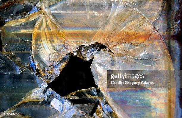 colorful broken glass brick window - hatboro fotografías e imágenes de stock