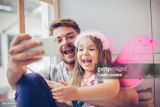 selfie with my little  fairy - princess stock pictures, royalty-free photos & images
