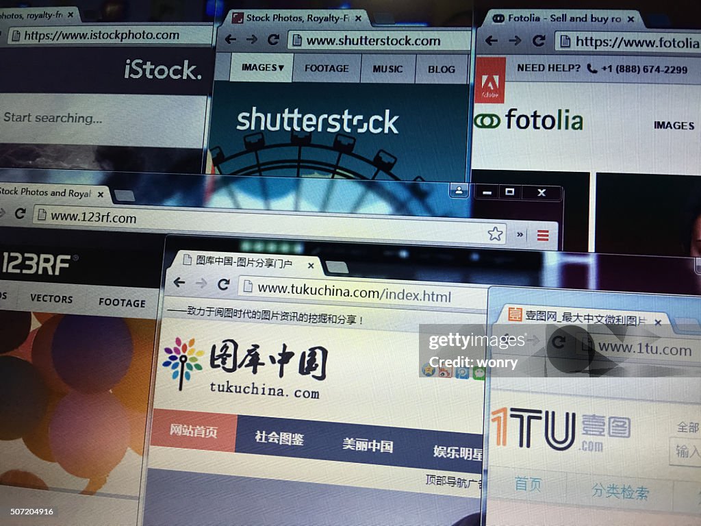 International and china mainly microstock photo websites.