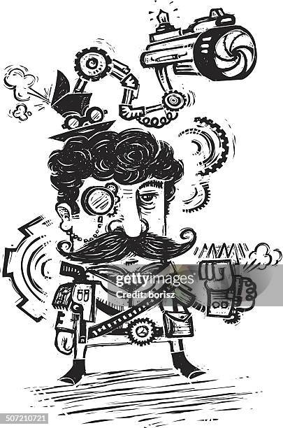 steam punk - steampunk stock illustrations