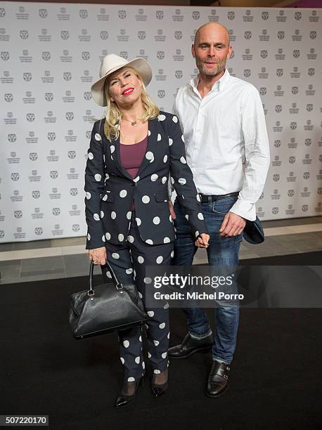 Anne-Marie Jung and Burt Rutteman attend the opening of the Rotterdam International Film Festival on January 27, 2016 in Rotterdam, Netherlands.