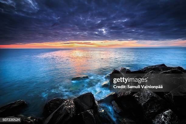 sundown at bay of bothnia - hailuoto stock pictures, royalty-free photos & images