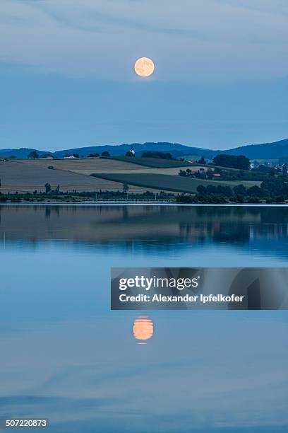 supermoon sunday  - furth im wald stockfoto's en -beelden