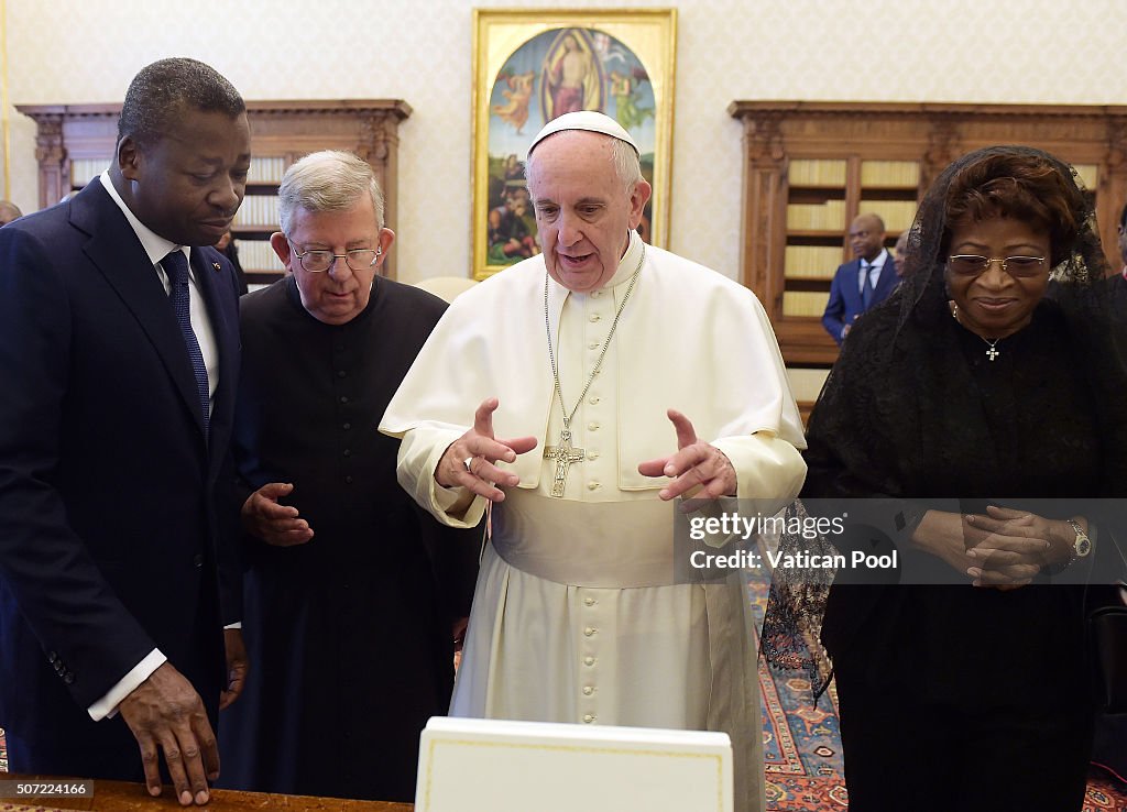 Pope Francis Meets President of Togo Faure Gnassingbe
