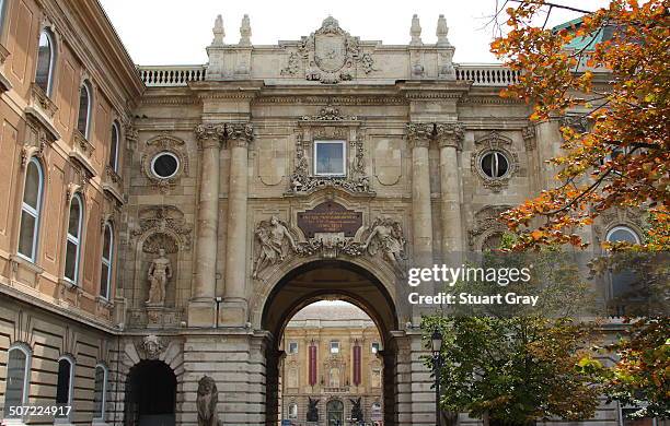 Tourists in the castle district of Budapest, Hungary.