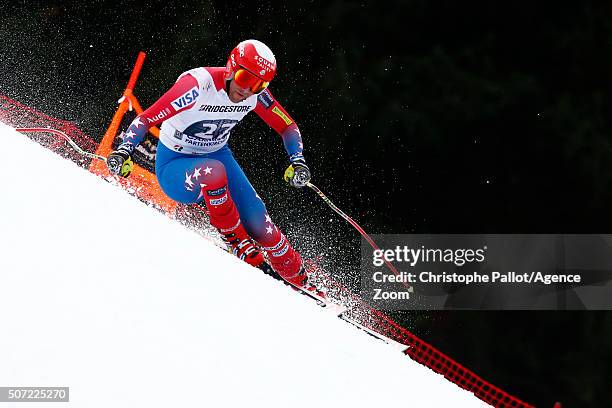 Marco Sullivan of the USA competes during the Audi FIS Alpine Ski World Cup Men's Downhill Training on January 28, 2016 in Garmisch-Partenkirchen,...