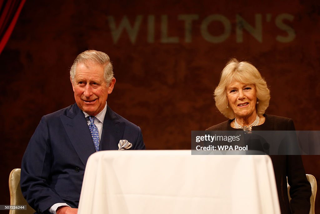 The Prince Of Wales & Duchess Of Cornwall Visit Wilton's Music Hall
