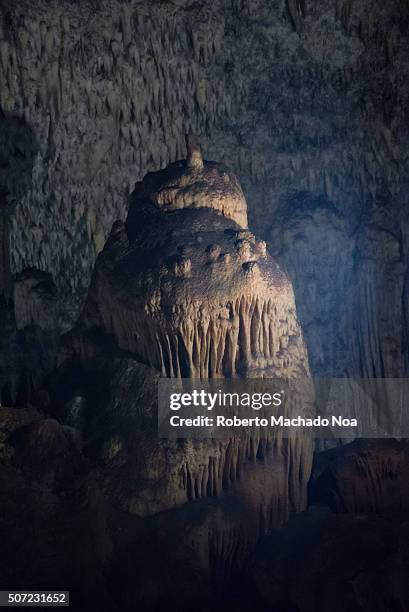 Bellamar caves interior details, the geological accident is said to be the oldest Cuban tourist attraction. They are located close to Varadero beach...