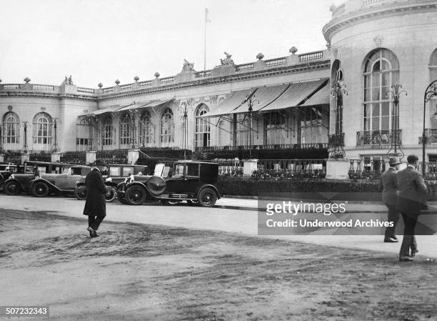 The Casino at Deauville gets ready for the new gaming season, Deauville, France, 1926.