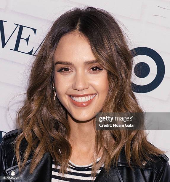 Actress Jessica Alba attends Target x Who What Wear launch party at ArtBeam on January 27, 2016 in New York City.