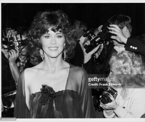 Actress Jane Fonda attending the premiere of the movie 'On Golden Pond' at the Samuel Goldwyn Theatre in Beverly Hills, November 1981.