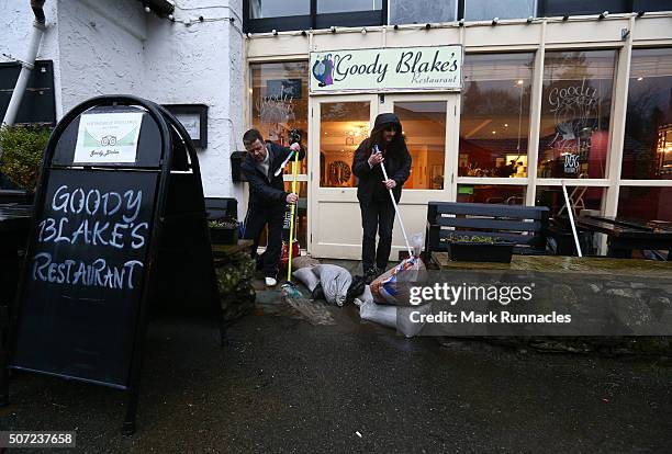 The owners of the Goody Blake's Restaurant that was flooded out in early December trying to keep recent flood water from getting into the restaurant...