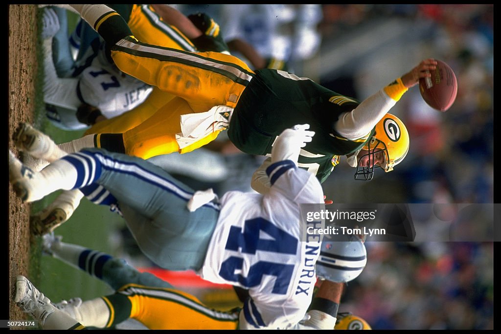 Green Bay Packers QB Blair Kiel in action vs Dallas Cowboys. News Photo
