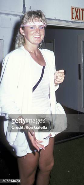 Andrea Temesvari attends U.S. Open Tennis Tournament on August 27, 1985 in New York City.