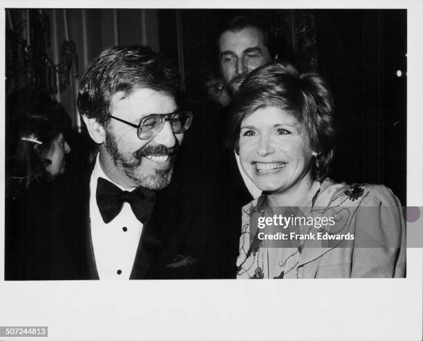 Actress Bonnie Frankl and her husband, at the Golden Globe Awards, Beverly Hilton Hotel, California, January 1982.