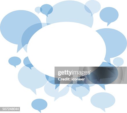 Blue Chat bubbles on white background Blue Chat bubbles on white background