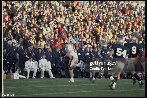 S Pete Mitchell in action, rushing for TD vs Notre Dame.